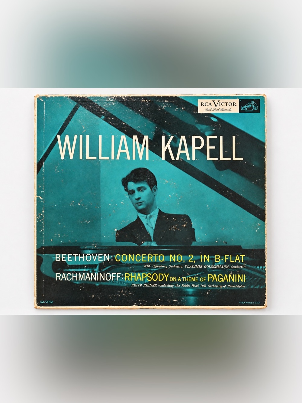 Vintage William Kapell RCA Victor Red Seal LP Beethoven Rachmaninoff LM-9026